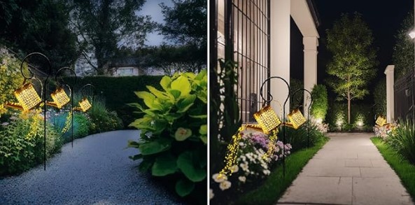 7 Coastal Garden Lighting Ideas to Brighten Nights Solar Outdoor Garden Lights - Waterproof, Retro Metal Hanging Lantern String Lights with Hook for Patio Decor, Gardening Present