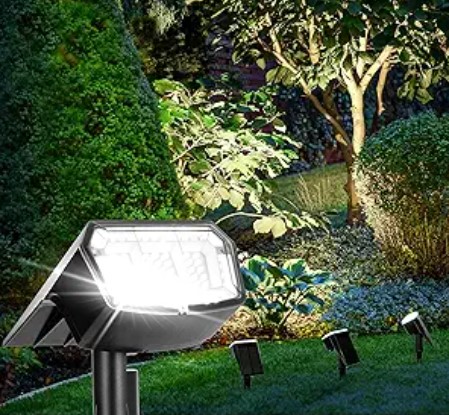 7 Coastal Garden Lighting Ideas to Brighten Nights Solar Spot Lights Outdoor Waterproof 4 Pack IP65, 63 LED 3 Lighting Modes Spotlights for Yard Garden House Garage Pathway