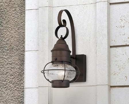 7 Nautical Outdoor Lighting for a Brighter Porch Designers Fountain 1761-RT Nantucket Wall Lanterns, Rustique, Rustic, 18.25in H