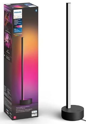 Best Circadian Rhythm Lighting Kits for Regulating Sleep Cycles Philips Hue Signe Smart Table Lamp, Black, 1 Pack, White & Color Ambiance LED Color-Changing Light, Control LED Lamp with Hue App, Works with Alexa, Google Assistant, Apple HomeKit