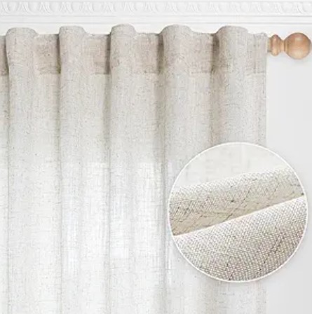 7 Coastal Home Office Ideas for a Calm Work Vibe MYSKY HOME Linen Curtains for Living Room, Natural Semi Sheer Curtains & Drapes 84 inches Length 2 Panels Set Farmhouse Country Boho Style Back Tab Draperies for Sliding Glass Door, 50" Wide, Linen