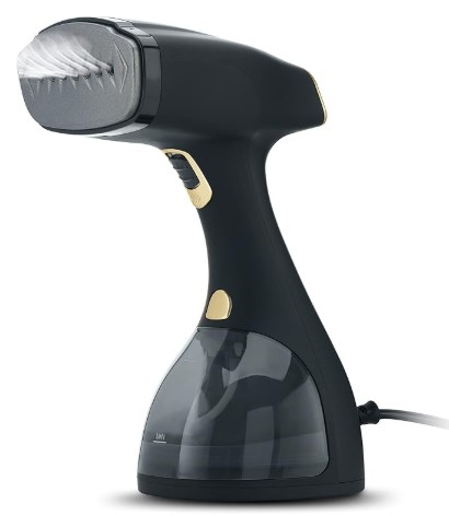 Best Portable Steamers for Delicates and Heavy Drapery Electrolux Steamer for Clothes, LX15003 Portable Handheld Fabric and Garment Steamer Iron Press Wrinkle Remover with Lint Remover & Fabric Brush โ Black