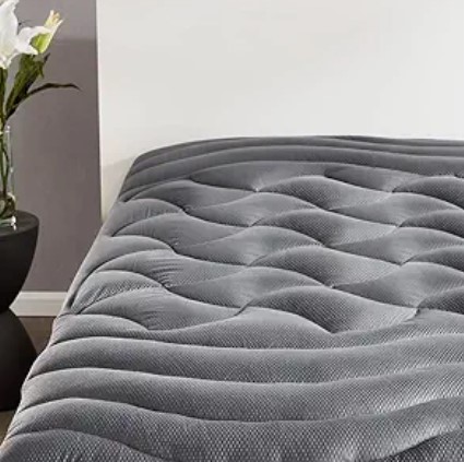Best Smart Sleep Mats with Heart Rate and Respiration Tracking SLEEP ZONE Cooling Queen Mattress Topper, Premium Zoned Cool Mattress Pad Cover, Padded Mattress Protector Breathable Washable, Deep Pocket 8-21" (Grey, Queen)