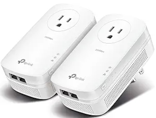 Best Powerline Adapters for Smart Devices in Remote Garages or Barns TP-Link AV2000 Powerline Ethernet Adapter TL-PA9020P KIT - Powerline Network Adapter, Passthrough, 2x2 MIMO, 2 Gigabit Ports, Ethernet Over Power, Plug Pair & Play, Power Saving, Free Expert Help