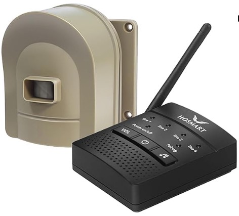 Best Smart Driveway Alarms with Vehicle/Pedestrian AI Detection 1/2 Mile Hosmart Driveway Alarm Wireless Sensor System & Driveway Sensor Alert System Weatherproof Security Outdoor Motion Sensor & Detector